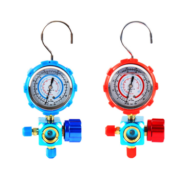 Visual Mirror Stable Durable Refrigerant Manifold Gauge Manometer Valves Pressures Gauge Air Conditioner Tool R410a FAS6