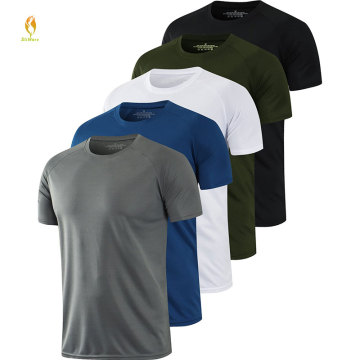 Quick Dry Performance Short Sleeve Shirts for Men's Workouts - Custom Big Men's 100% Polyester T-Shirts