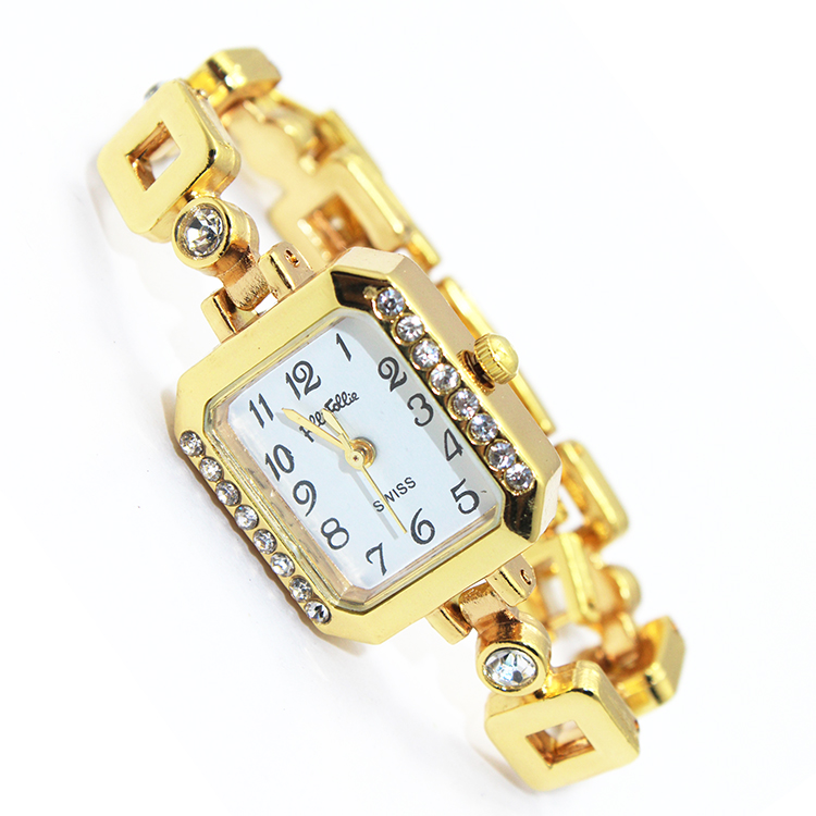 Newest Gold metal chain watch lady wristwatch