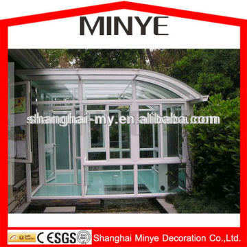 Minye aluminum profile glass sunroom/greenroom/house/garden house/warm room system