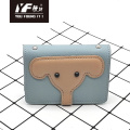 Cartoon elephant pattern PU credit id card holder