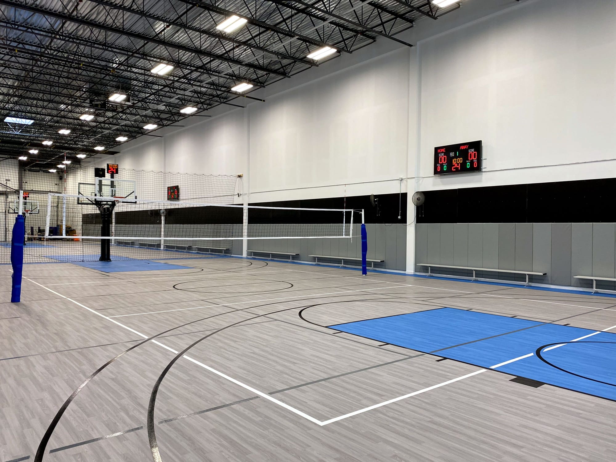 Iron straight inserting Spring volleyball post