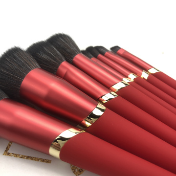 8PC Hot Red Makeup Brush Set