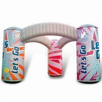 Advertising Inflatable Arch Tent, OEM Orders are Welcome, Made of PVC