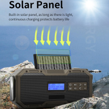 10 en 1 en haut-parleur Bluetooth Solar Multi Dab Radio Solar