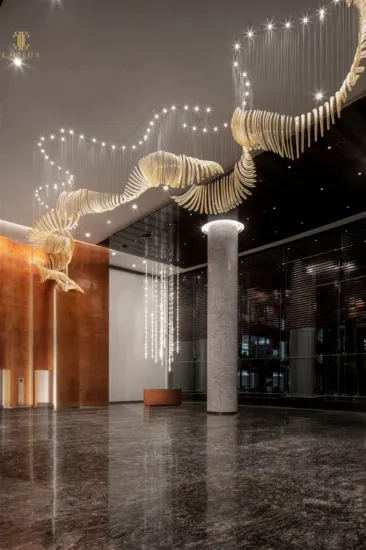 Large wide modern glass chandelier new style