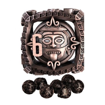 تصميم فريد من نوعه TOTEM TOTEM TOPE TOP HOLLOW METLAL DICE SET في 6 ألوان متوفرة