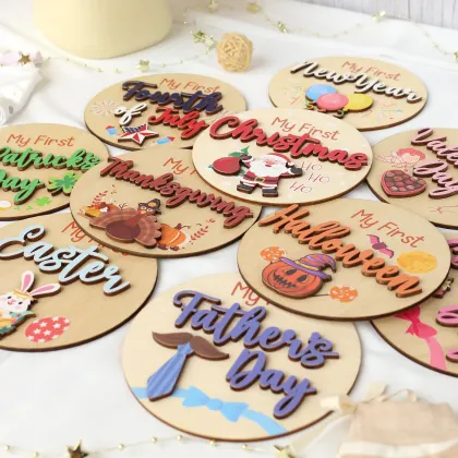 My First Holiday Milestones Photo Props