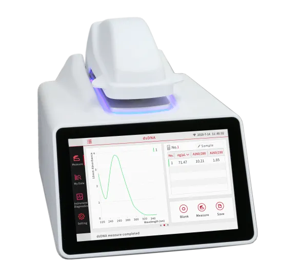Quick Test Visible Fluorescent Micro Volume Spectrophotometer Lab Equipment Price