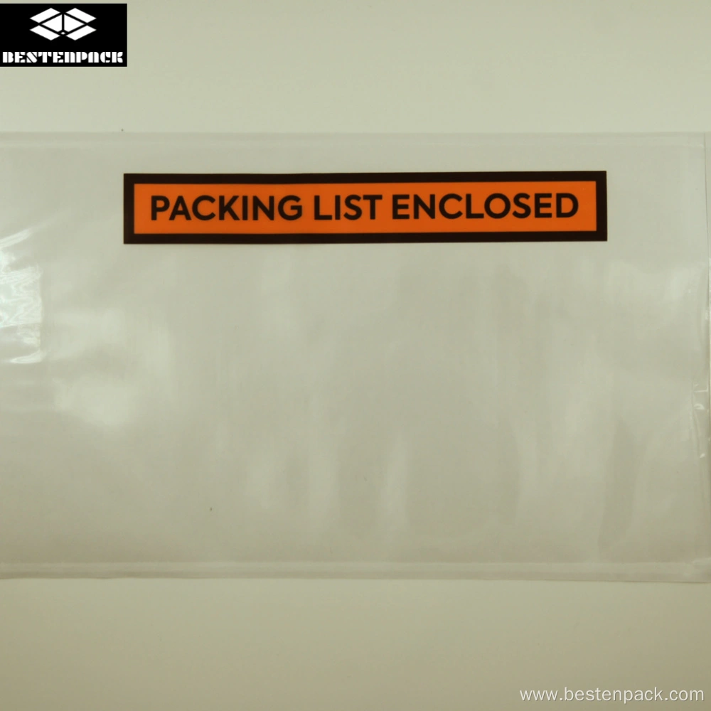 Multilingual Printed Packing List Envelope