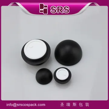 J010 acrylic cosmetic jar, elegant hot sale frosted black plastic cream jar