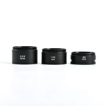 Stereo Microscope Accessories: 0.5X, 1.5X, 2X Auxiliary Objectives & Reduction Lens Kit