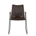 Home Furniture Nordic Modern Design Upholstered Soft Fabric Cowboy PU Chair Dining Room Chairs For Restaurant