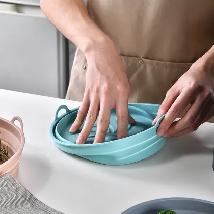 Hot Sell 8-inch Silicone Air Fryer Liners - Reusable Baking Basket for Home Cooking