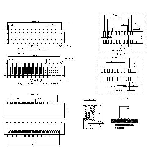 0.5mm FPC,SMT Straight,Bottom Contact FPC0.5-XXSMBXXX1