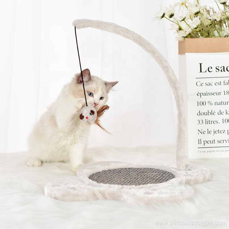 Wool soft nap scratching board with cat toy