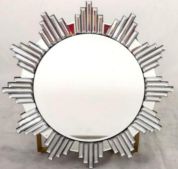 Sun shape clear mirror hanging mirror