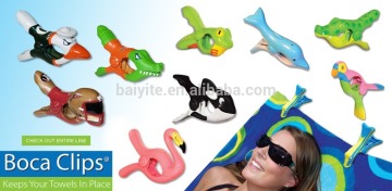 lovely towel clips,dolphin beach towel clips,boca beach towel clips