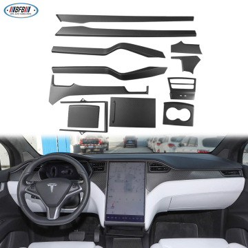Matte Carbon Fiber Interior Trim Kits for Tesla Model X 2017-2022