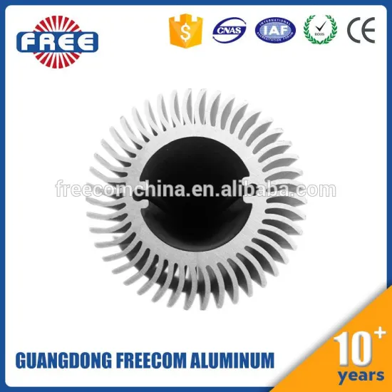 Hollow round heat sink anodized led aluminum radiator extrusion manufacturer