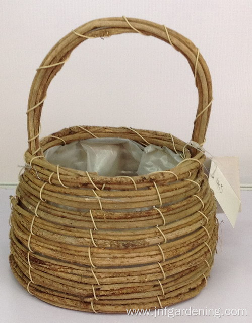 Handmade rattan bamboo basket