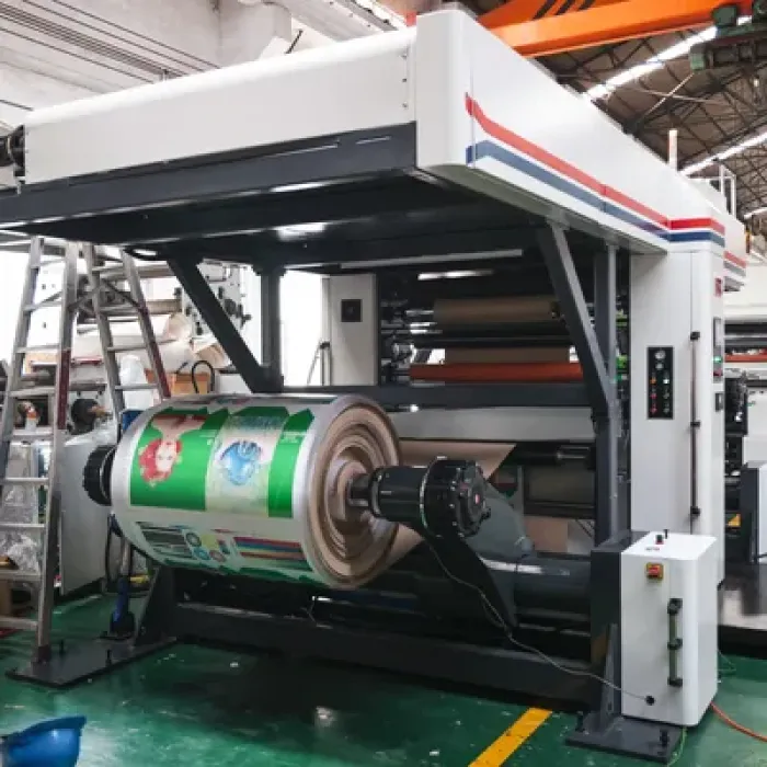 インフレータブルエアシャフト付き印刷巻取機
