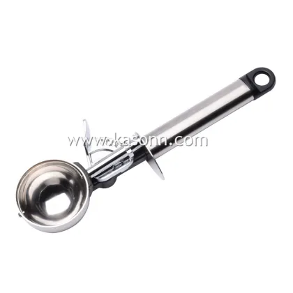 Premium Stainless Steel Ice Cream Dipper with Trigger