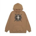 Sweat-shirt à imprimé graphique Gothic Broidered Hooded