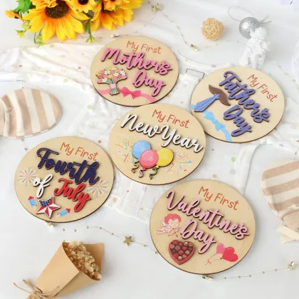 My First Holiday Milestones Photo Props