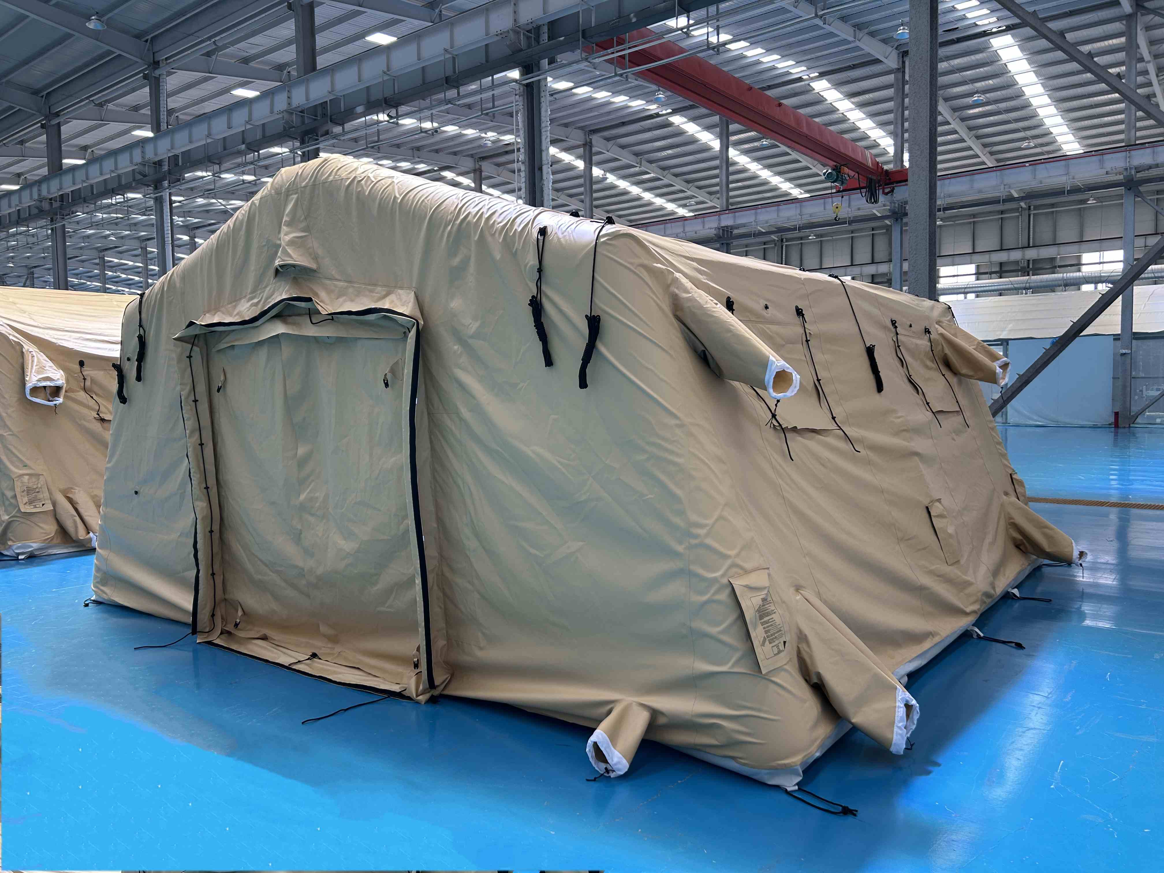 Inflatable tent three arches