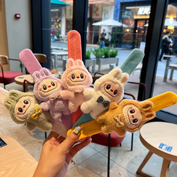 Factory Price Labubu Plush Doll DIY Cartoon Slap Bracelet Toy