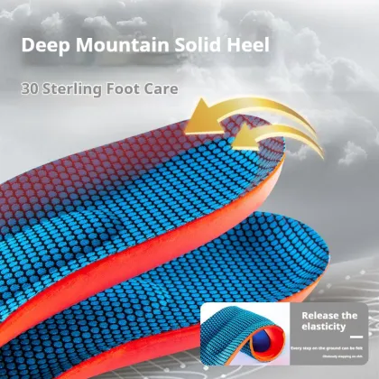 Shock-Absorbing Deodorant Sport Insoles for Men and Women