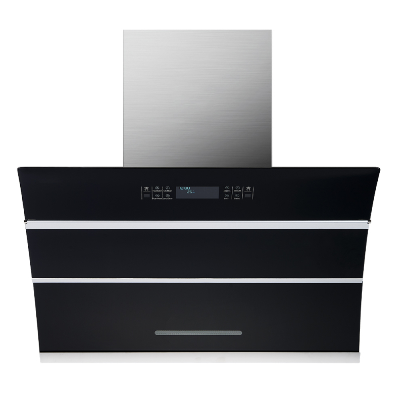 Factory Supplier 90cm Competitive Price electric chimney Customize logo wall mounted screen touch inox range cooker hood