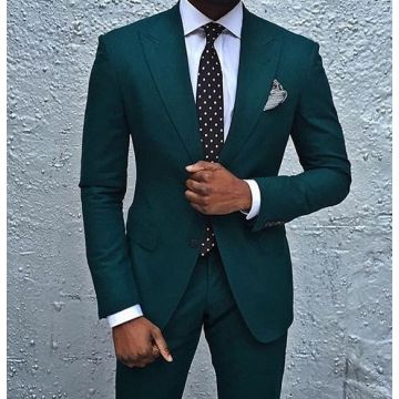 2017 Latest Coat Pant Designs Dark Green Men Suit Jacket Style Suits Slim Fit 2 Piece Tuxedo Custom Groom Prom Blazer Masculino