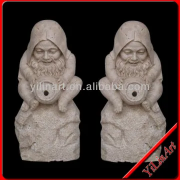 Yellow Stone Outdoor Water Fountain Statue