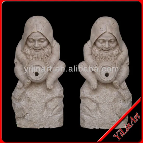 Yellow Stone Outdoor Water Fountain Statue