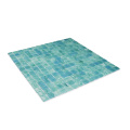 Teal Watercolor Glass Mosaic