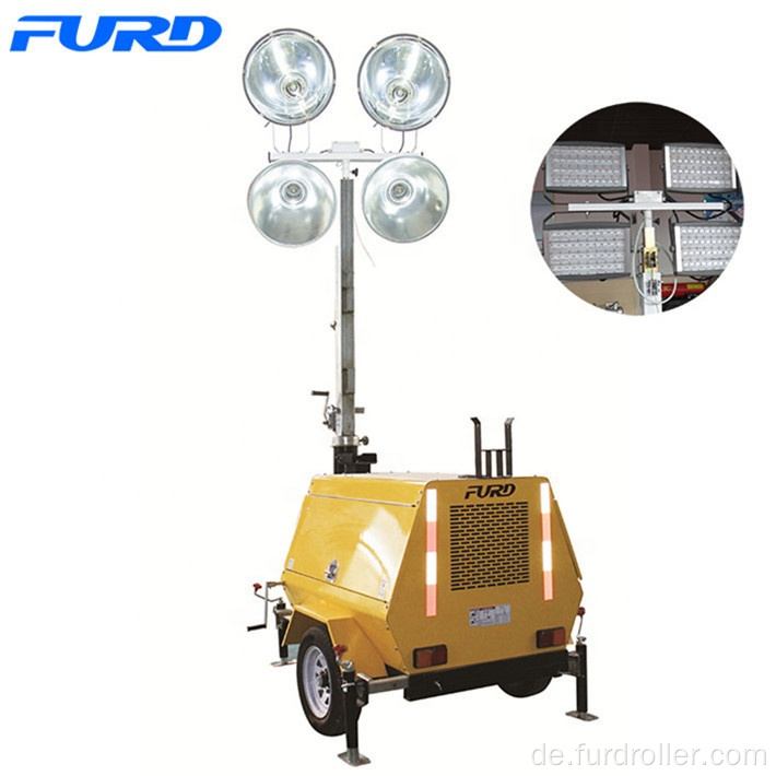 5KVA Diesel Fahrzeuglichtturm mit 4 Lampen