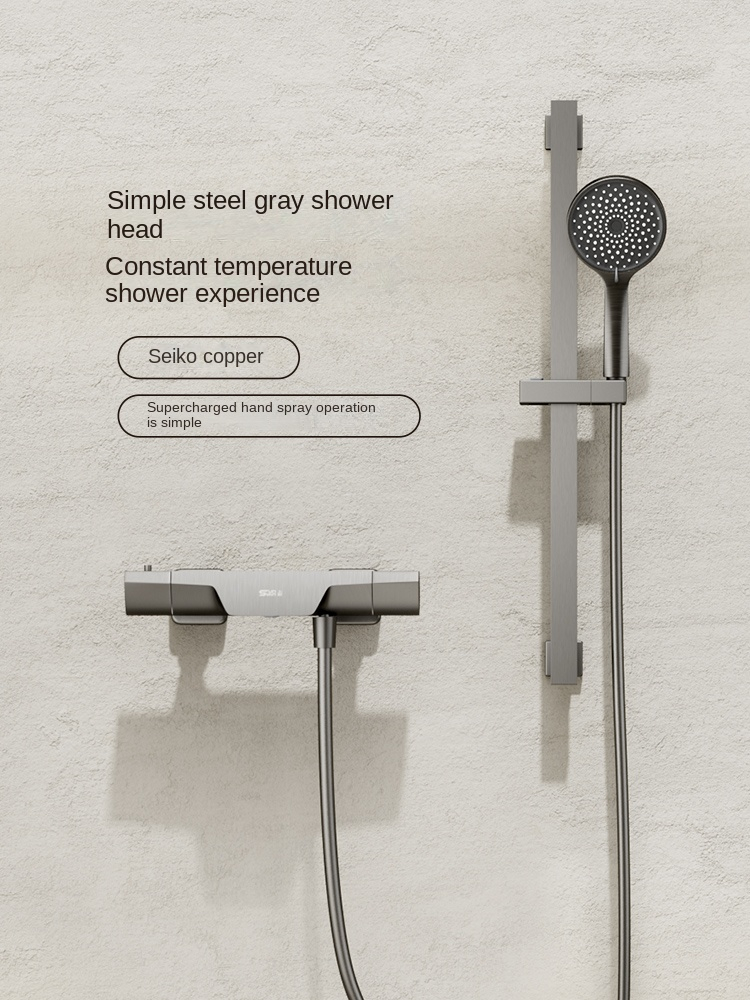 Two function brass body thermostatic shower set