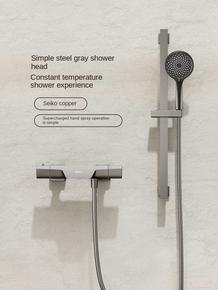 Ensemble de douche thermostatique du corps en laiton de deux fonctions