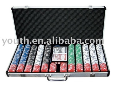 650pcs Poker Chips set with Alum. Case