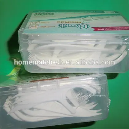 50pc plastic box pack dental floss pick, dental flosser