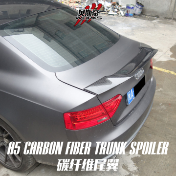 2009-2016 A5 S5 2door RT Style Carbon Fiber Trunk Spoiler para Audi