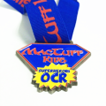 Medallas de maratón de color redondo plateado personalizado