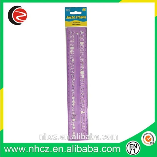 Purple 12 Inch Plastic Ruler with Leter Model
