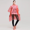 One time use plastic disposable pe rain poncho material