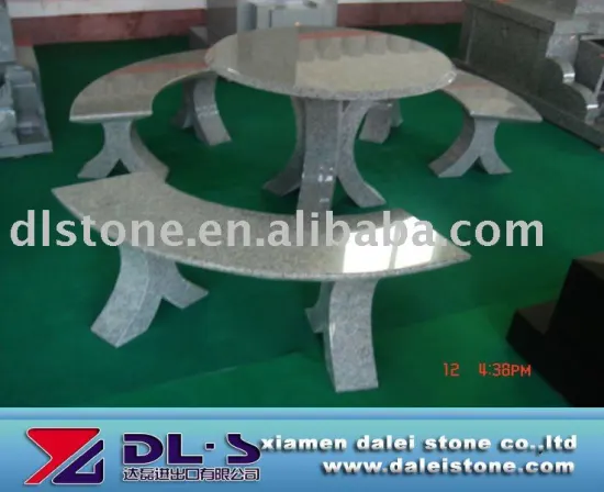 granite chairs and tables