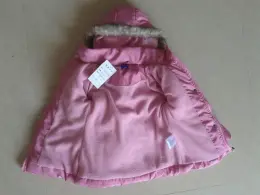 2015Medium Style Pure Color Women Cotton-Padded Clothes With Fur Collar