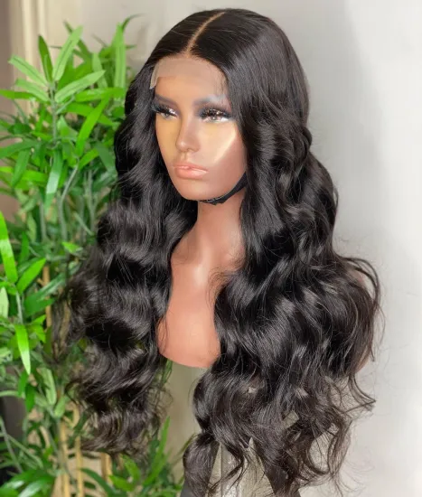 Wholesale Body Wave Human Hair Wig Long Raw Brazilian Hair Full Transparent Lace Frontal Wig For Black Women