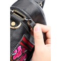 Vintage Yi Nakış Deri Kutu Crossbody Çanta